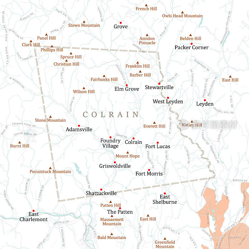 MA Franklin Colrain矢量路线图